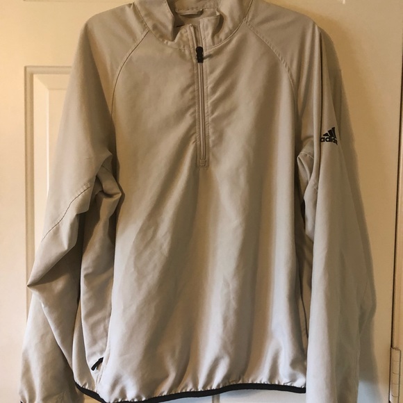 Adidas Khaki Climaproof Windbreaker in Size Medium - Picture 2 of 9